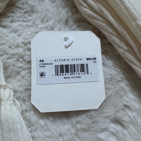 Altar'd State Cream Ruffled Blouse - Picture 2 of 2